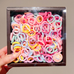 儿童彩色皮筋高弹力耐用发绳2025新款女童甜美可爱不伤发皮圈发饰