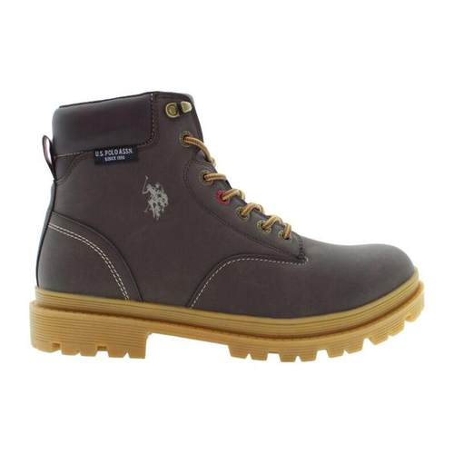 代购U.S. Polo Assn.男士工装靴耐磨舒适耐用休闲靴系带高帮城市