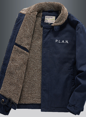 趋势Setter !Three-Proof技术!加厚棉外套的男子冬季温暖羔羊绒飞