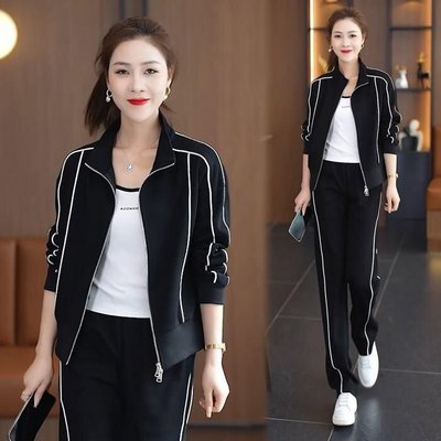 休闲运动套装女春秋季2025新款时尚洋气卫衣显瘦减龄阔腿裤两件套