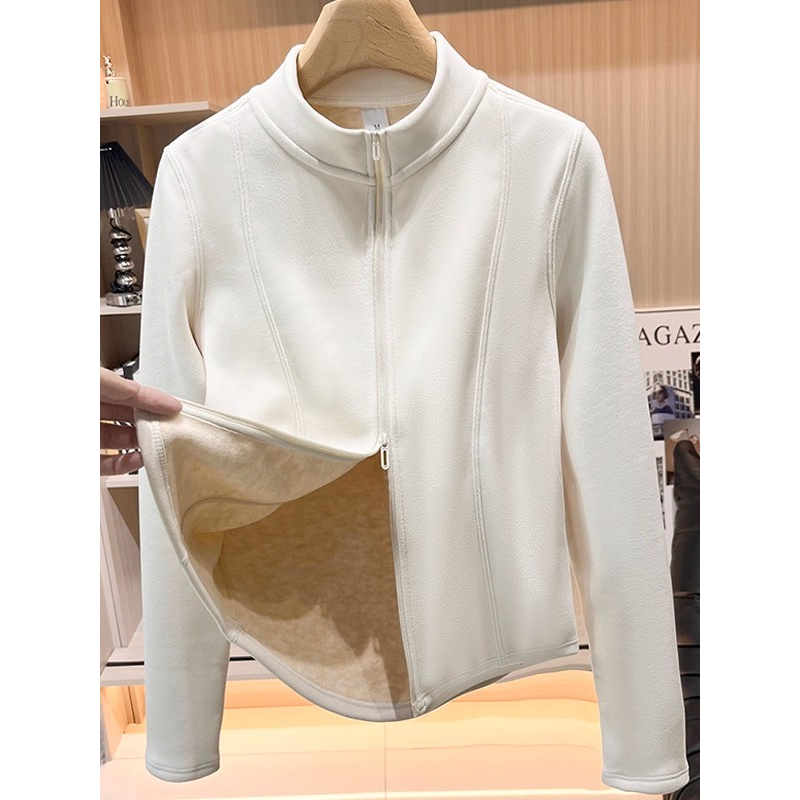 蚕丝+羊毛！巨显瘦小蛮腰！立领双面绒立体裁剪户外防风保暖外套