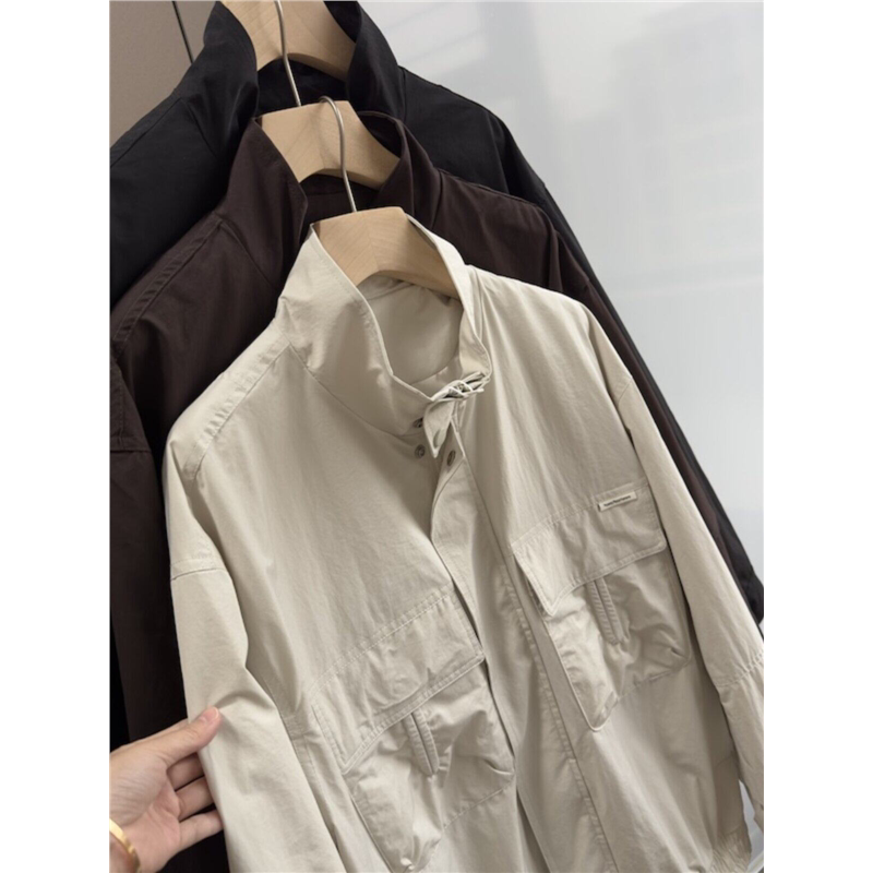 ODM公司订单 大口袋工装范 2025年春季男士OS版宽松连帽休闲夹克