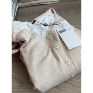 出口法国订单 精致拼接 25春季女士休闲针织开衫 毛衣外套