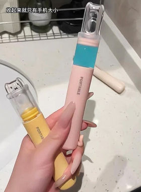 自带牙膏的便携牙刷！二合一牙刷牙膏一体便携式旅行软毛成人套装