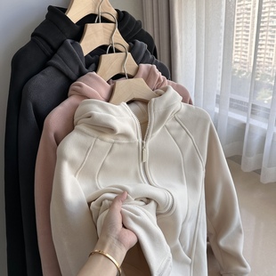 魔薇家 密实保暖澳绒 显瘦腰身 24秋冬休闲连帽毛绒卫衣 外套女