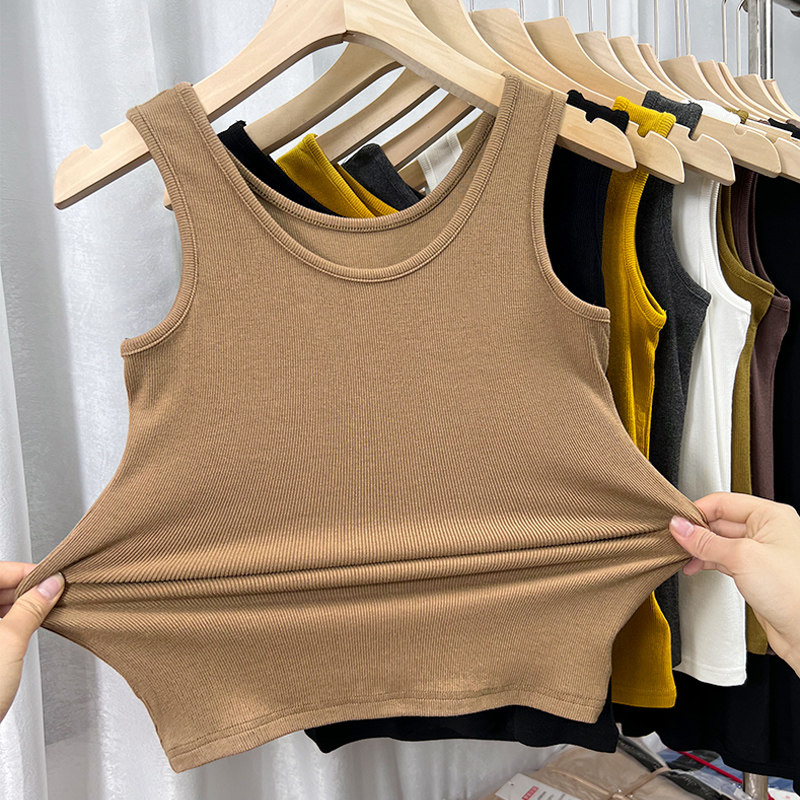 螺纹女2025夏季防走光无袖t恤内搭打底衫外穿,女装/女士精品,背心吊带,淘宝优惠券,粉丝福利购,淘宝优惠卷