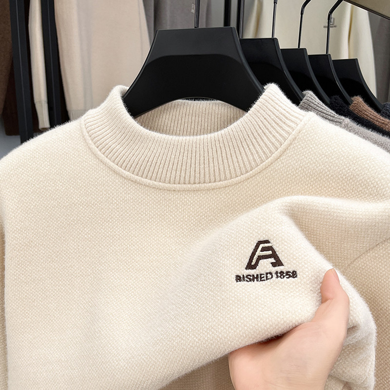 雪尼尔一体绒加绒加厚男士毛衣新款半高领冬季保暖针织打底衫卫衣,男装,卫衣,淘宝优惠券,粉丝福利购,淘宝优惠卷