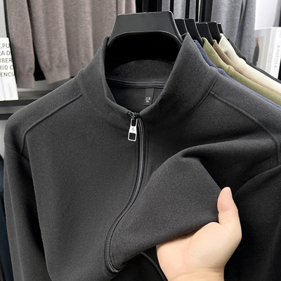 双面德绒男士立领外套