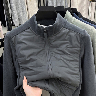 秋冬90鸭绒立领轻便羽绒服户外抗寒保暖男款抓绒衣外套夹克男上衣