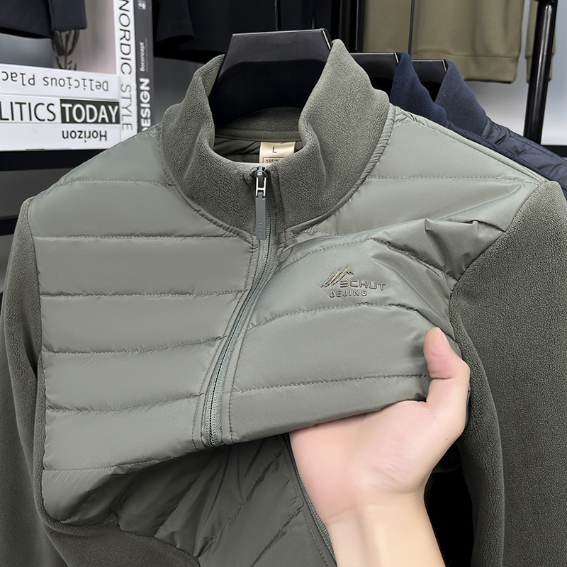 秋冬保暖轻便男士含羊毛夹克