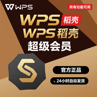 wps超级会员一月一天一小时 wps会员wps ai会员年卡稻壳大会员pro