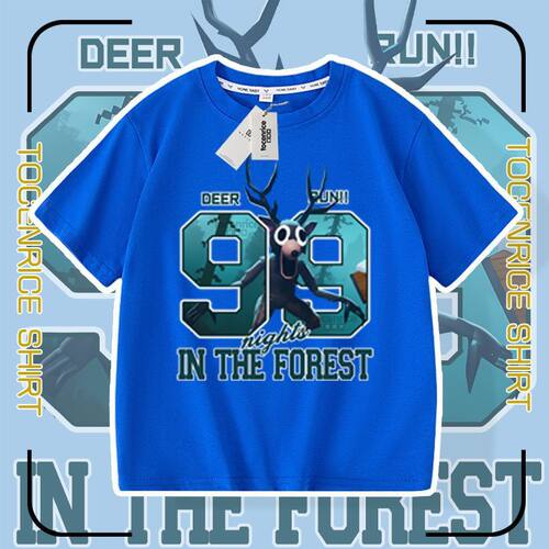 roblox森林中的99夜衣服儿童短袖t恤夏季99nights in the Forest