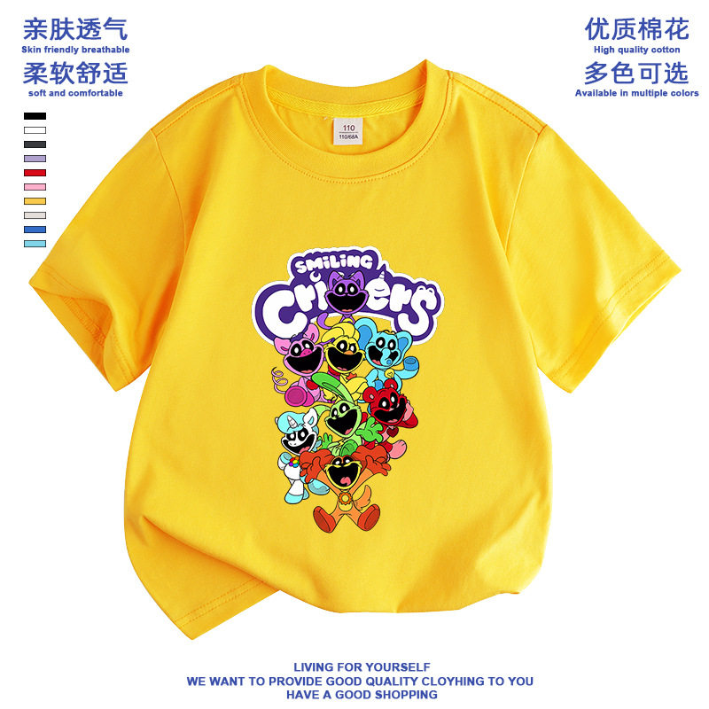 微笑小动物衣服儿童t恤纯棉波比的游戏时间第三章smilingcritters