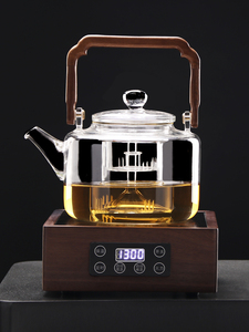 茶壶煮茶壶玻璃泡茶家用大容量煮茶器煮茶炉电陶炉烧水壶提梁套装