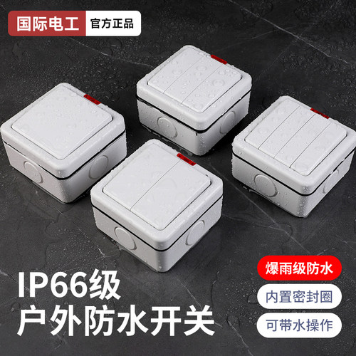 86型明装IP66户外防水双控开关