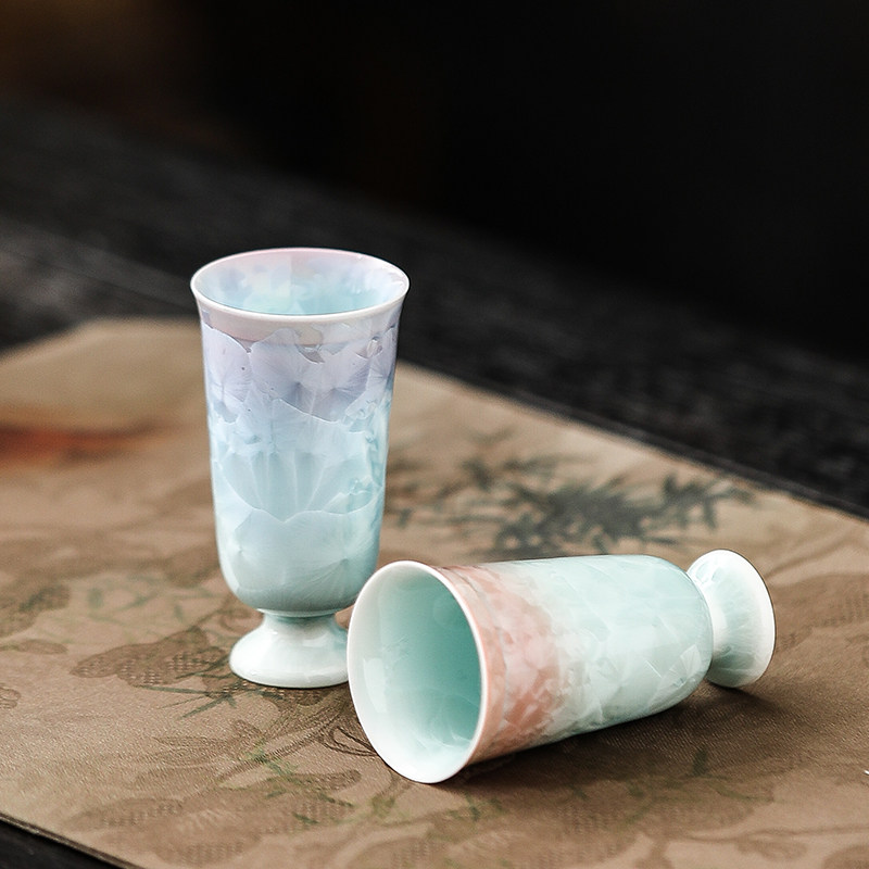 结晶釉渐变色窑变陶瓷闻香杯功夫茶具高脚杯品茗杯器具茶艺杯茶杯,餐饮具,闻香杯,淘宝优惠券,粉丝福利购,淘宝优惠卷