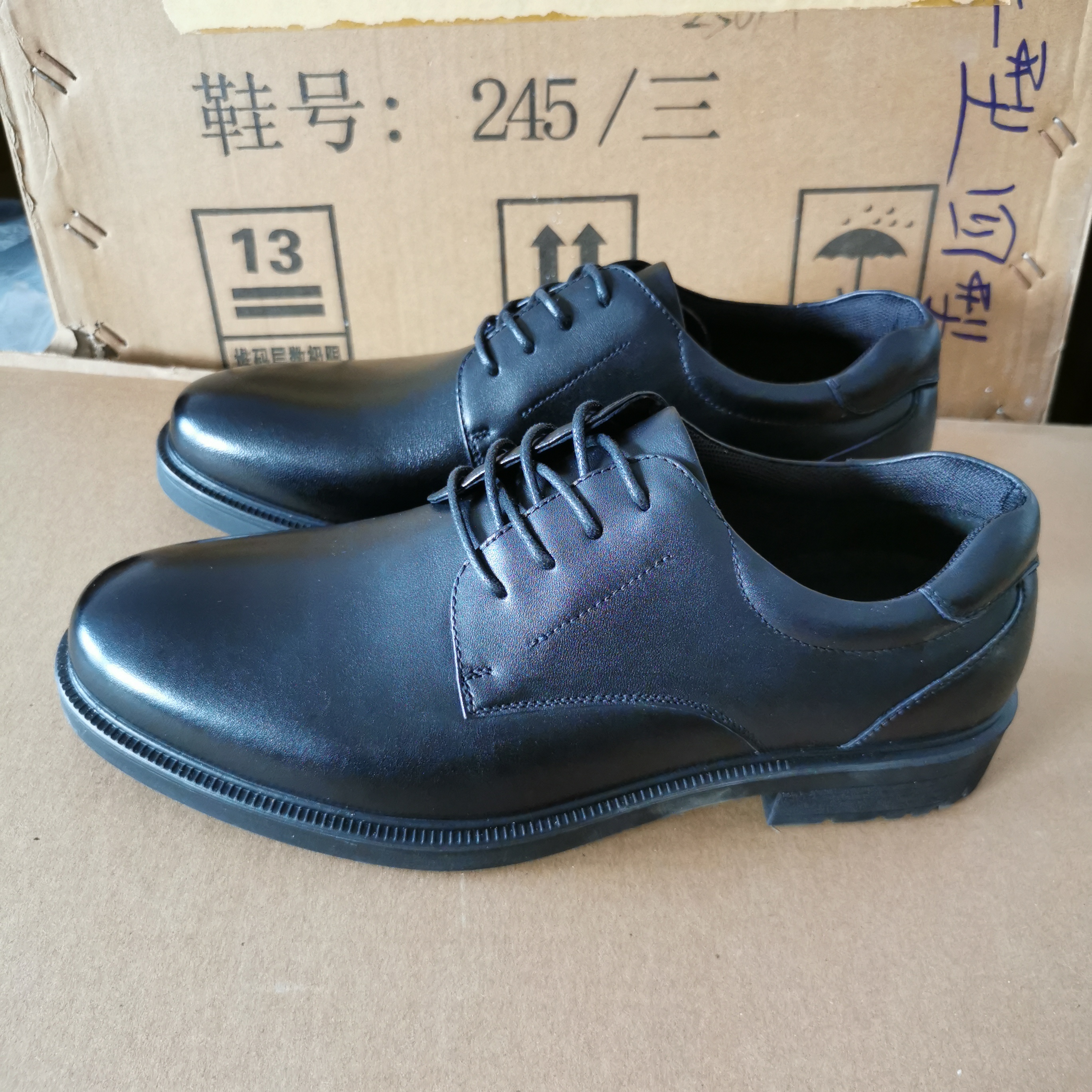 3514样品鞋新式男单皮鞋公务员商务办公室男士制式皮鞋真皮系带