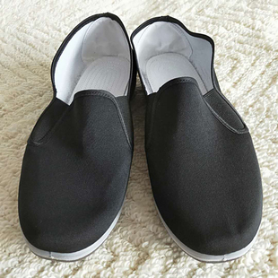 3514厂神行太保胶底布鞋软底防滑舒适开车男女工作鞋黑色断码处理