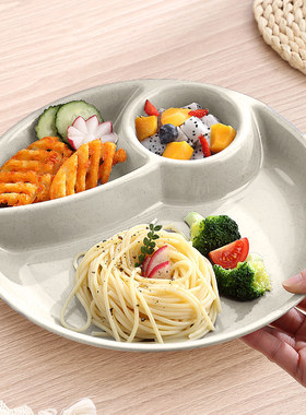 减脂分格盘塑料圆饺子薯条蘸料盘