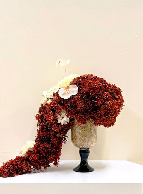 高档花瓶永生花材设计师花艺软装