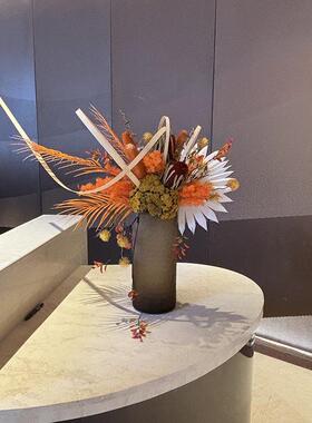 朗怡永生花艺台面装饰高档玻璃瓶
