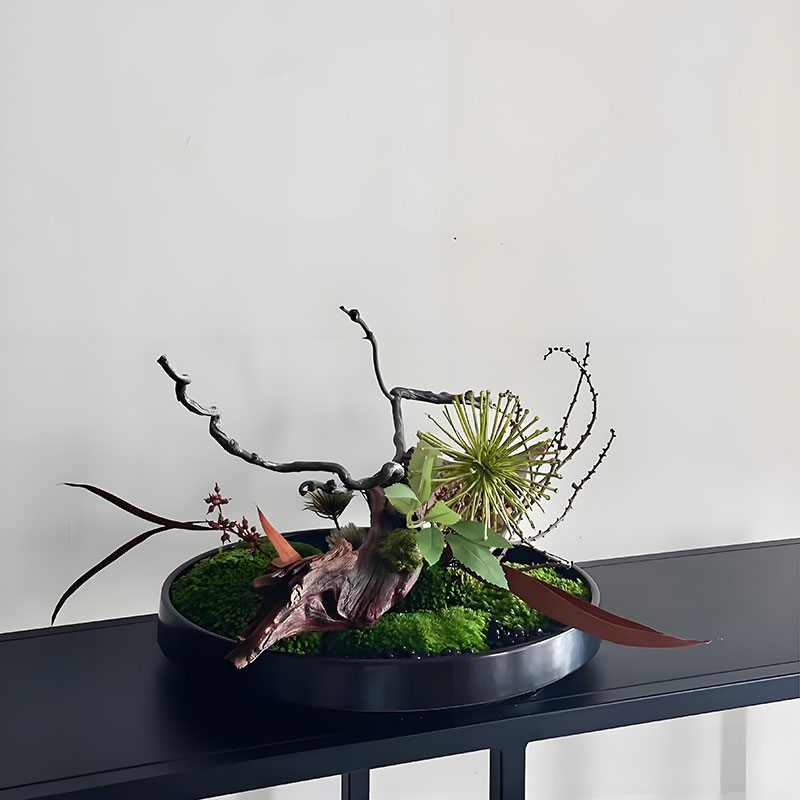 永生苔藓仿真永生组合花艺转盘花