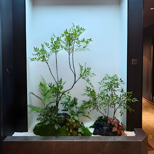 真假绿植组合视觉逼真