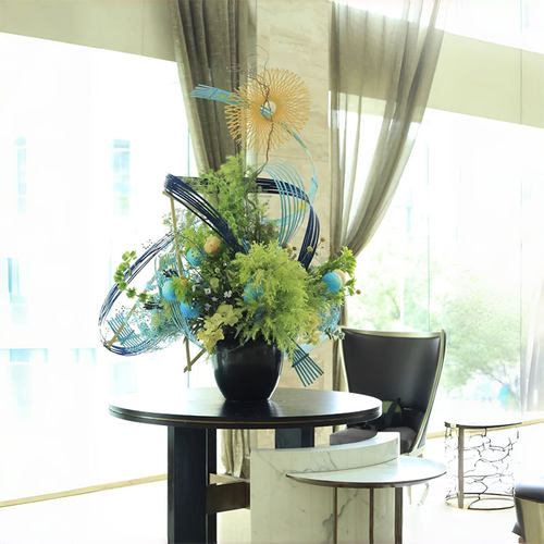 陶瓷花瓶仿真花永生花组合花艺