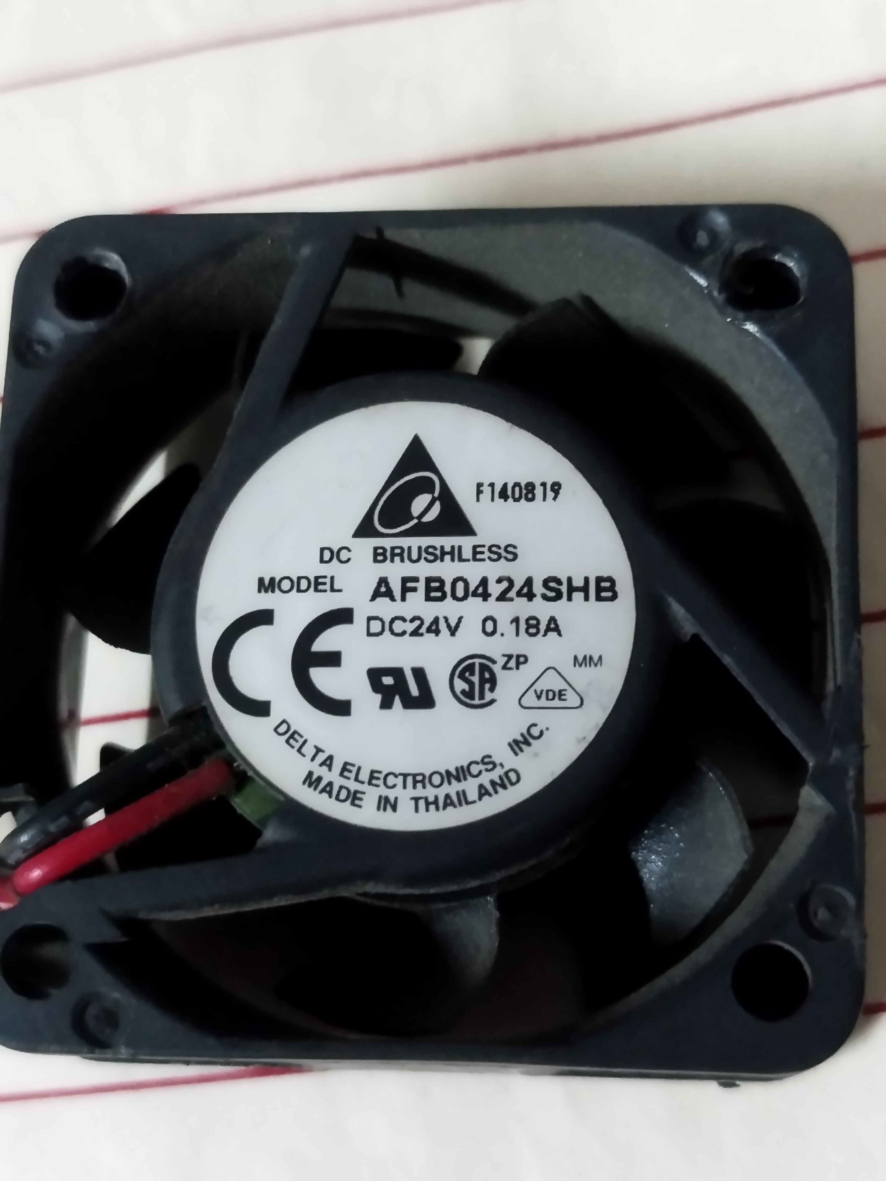 原装台达AFB0424SHB 24V4015 0.18A伺服变频器机箱双滚珠散热风扇