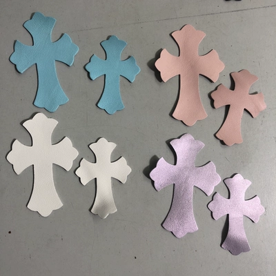 chrome hearts diy cross leather patches (sheepskin leather)