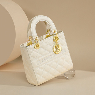 Viney包包女2025新款女包戴妃包斜挎包高级感时尚真皮秋冬手提包