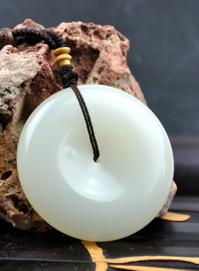 大号天然和田玉平安扣吊坠