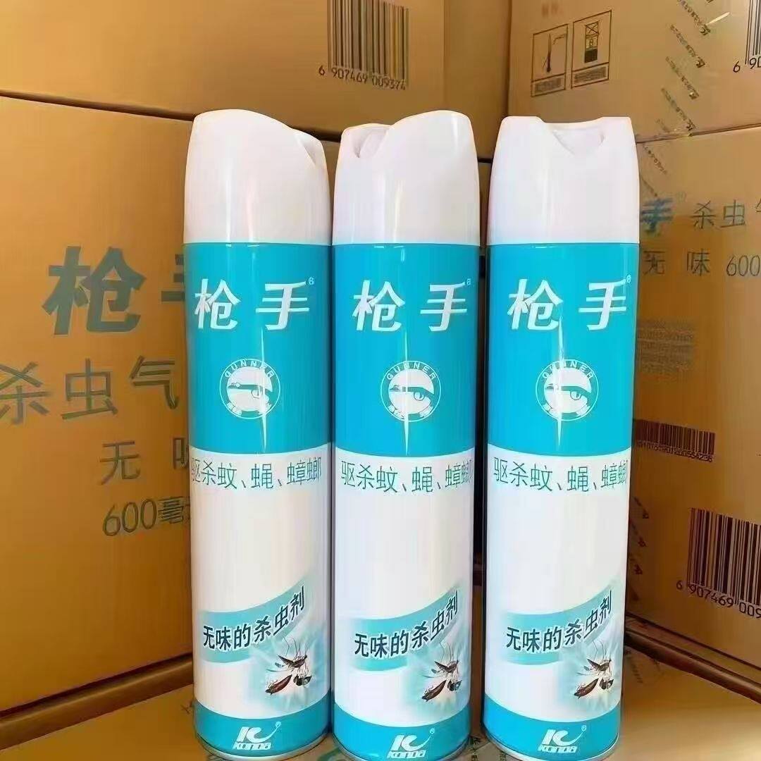 枪手杀虫气雾剂600ml无味灭蚊蟑螂药苍蝇飞虫杀虫剂家用酒店喷雾
