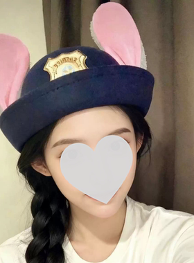 疯狂动物朱迪兔耳贝雷帽可爱