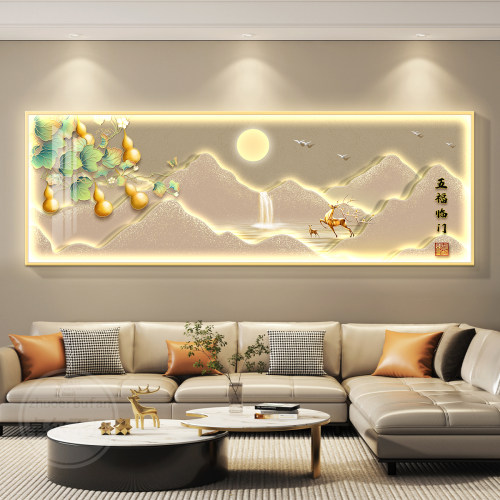 葫芦led带灯轻奢客厅装饰画 画沙发背景墙挂画 画壁画 画简约现代