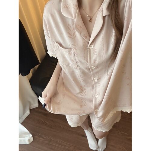 短袖睡衣女款夏季短裤家居服套装