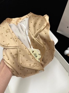 轻奢HelloKitty波点冰丝睡衣女款夏季新款缎面长袖长裤家居服套装