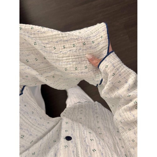 甜美小清新碎花棉纱睡衣女家居服