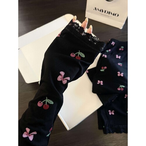 韩系甜美樱桃印花睡衣女款家居服