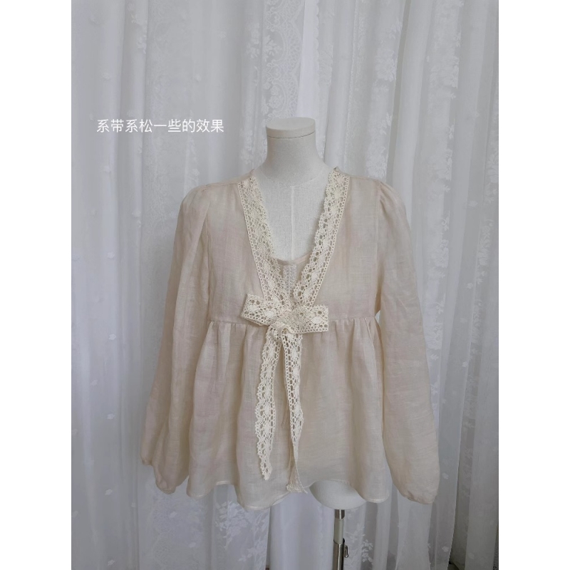 法式宫廷风蕾丝花边短袖睡衣女夏季新款纯棉短裤家居服套装可外穿