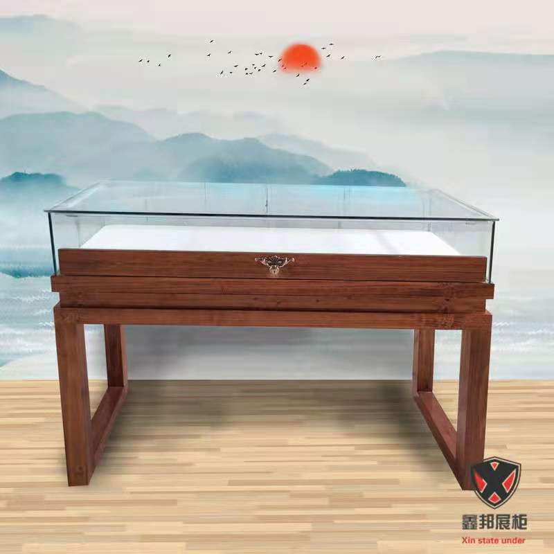 实木珠宝饰品展示柜玻璃柜台订制