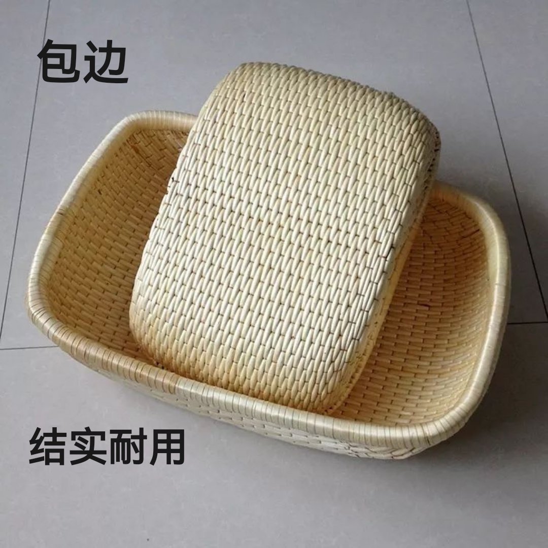 包邮长方形柳编竹编藤编收纳现捞箩筐馒头馍瓜子饼板栗筐笸箩簸箕图片