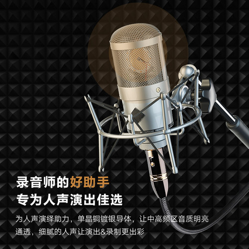 SKW高端发烧镀银麦克风公对母线