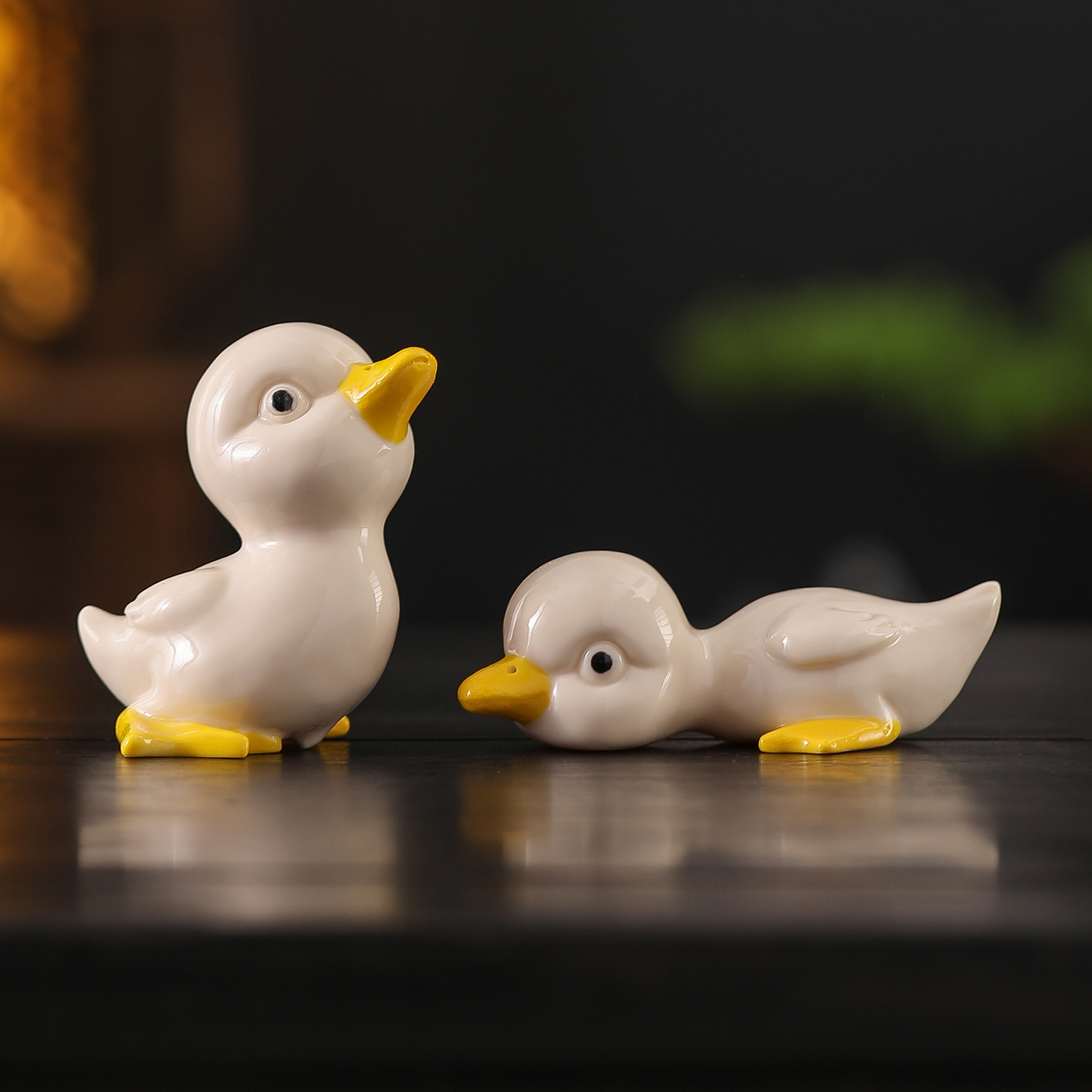 新款中式陶瓷小鸭子茶宠摆件