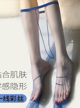 蒋大猫薄荷曼波丝袜女超薄0d高透黑丝连裤袜防勾丝彩色提花打底袜