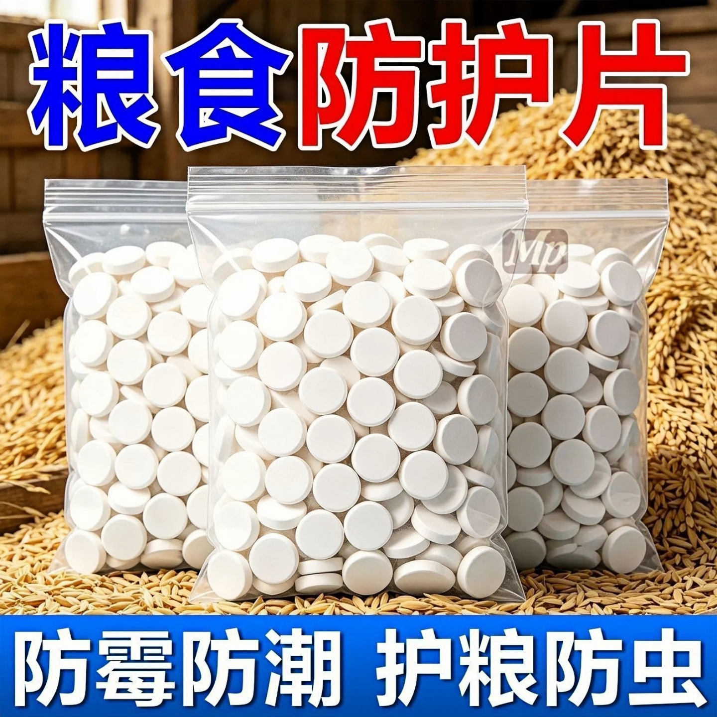 粮食储存防虫片家用仓库除虫药材米虫黄豆干果玉米防潮除味驱虫片