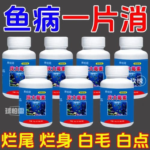 庆大霉素鱼病专用药烂身烂尾白点白毛掉磷蒙眼杀菌净化水质稳定剂