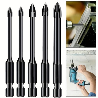 1-黑色六角十字钻头6pcs（4+5+6+8+10+12mm）