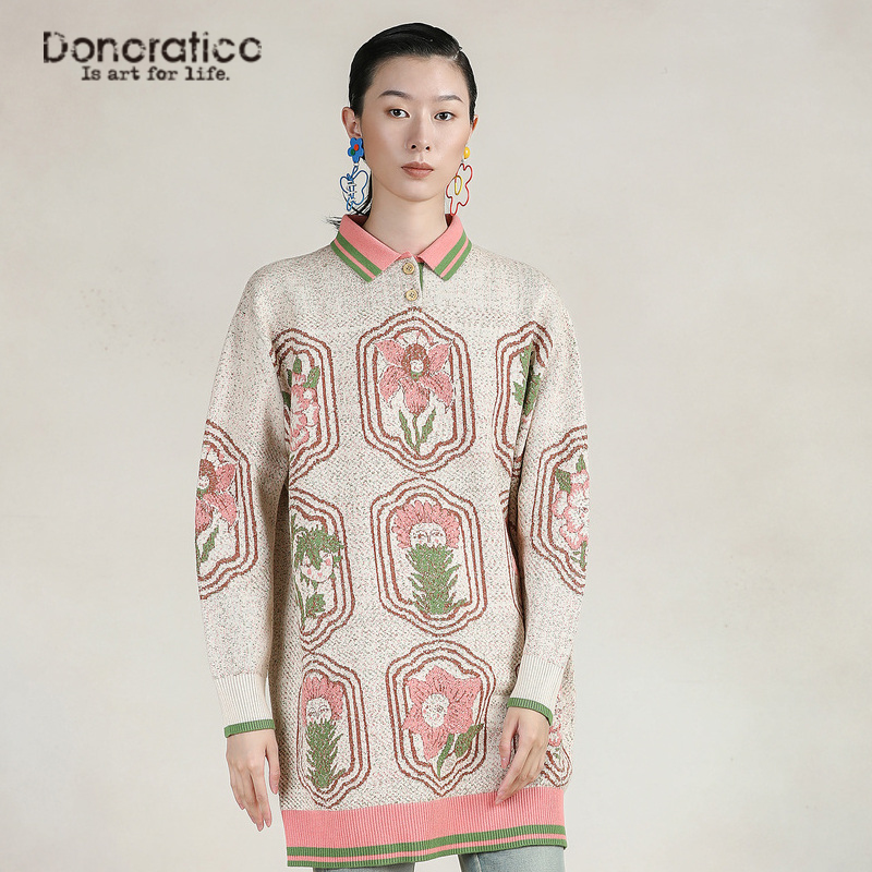 Donoratico针织衫提花简洁落肩