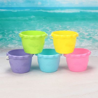 花边桶造型桶儿童沙滩桶玩具桶钓鱼小桶捞鱼桶塑料水桶赶海挖沙桶